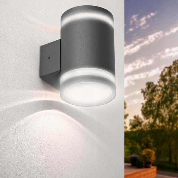 LED nástěnné svítidlo, 2 W, 15 lm, neutrální bílá, IP44, 14 × 12 × 9 cm