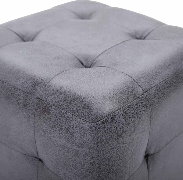 Noční stolky 2 ks šedé 30 x 30 x 30 cm umělá broušená kůže 249015