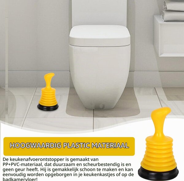 Malý sací nástroj na uvolnění ucpaných odpadů – průměr 18 cm, vhodný pro vany a kuchyně