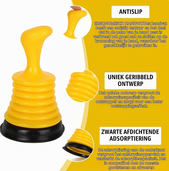 Malý sací nástroj na uvolnění ucpaných odpadů – průměr 18 cm, vhodný pro vany a kuchyně