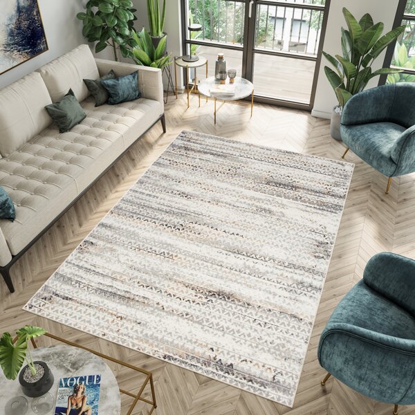 Makro Abra Moderní kusový koberec PORTLAND G494A bílý béžový Rozměr: 140x200 cm