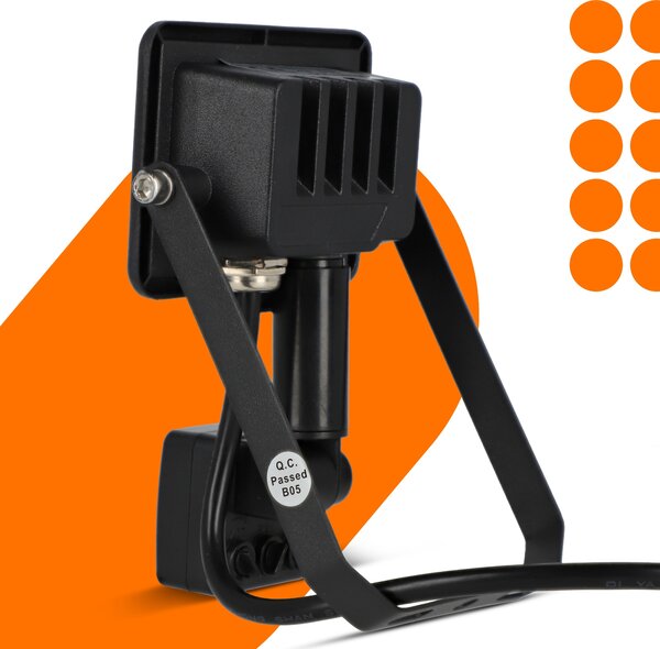 Solární LED reflektor 20 W, IP65, úhel 120°, 14 × 9 × 3 cm