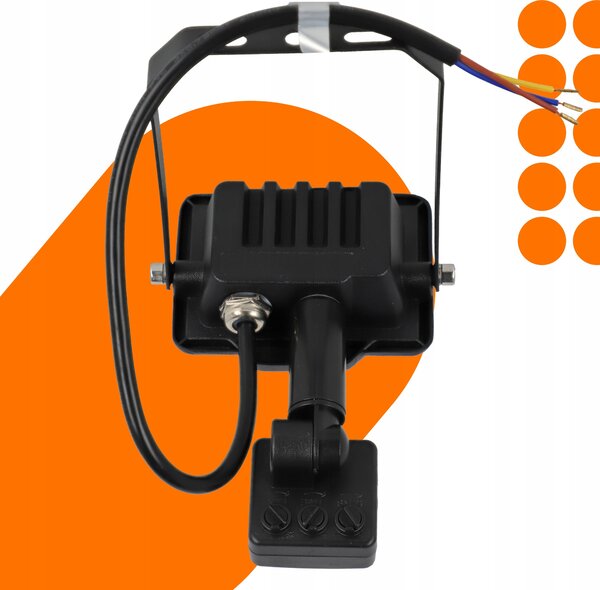 Solární LED reflektor 20 W, IP65, úhel 120°, 14 × 9 × 3 cm