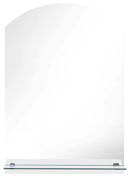 Nástěnné zrcadlo s policí 50 x 70 cm tvrzené sklo 249432