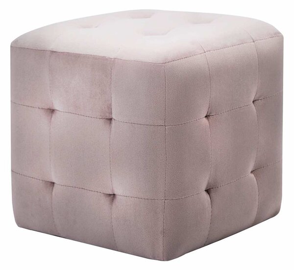 Noční stolky 2 ks růžové 30 x 30 x 30 cm sametová látka 249020