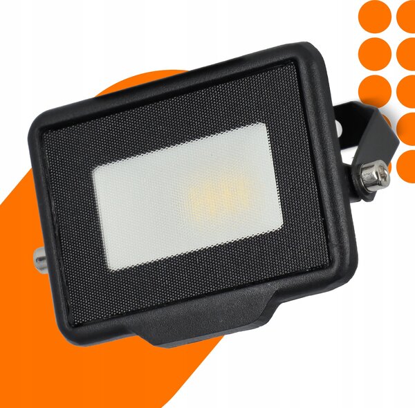 Solární LED reflektor 10 W, IP65, neutrální bílá, úhel 120°, 9 × 7 × 3 cm