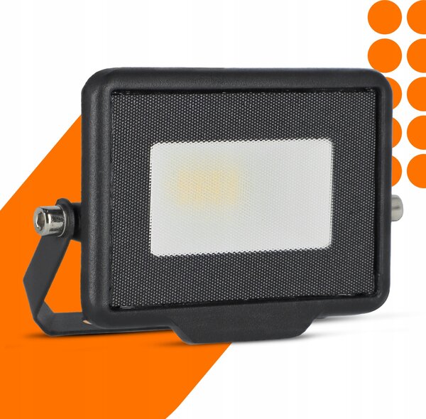 Solární LED reflektor 10 W, IP65, neutrální bílá, úhel 120°, 9 × 7 × 3 cm