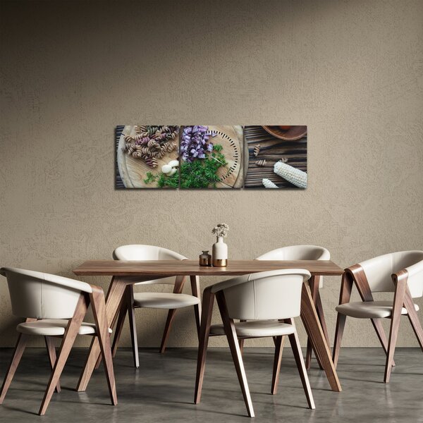 Obraz - Z kuchyňského prkénka (s hodinami) (90x30 cm)