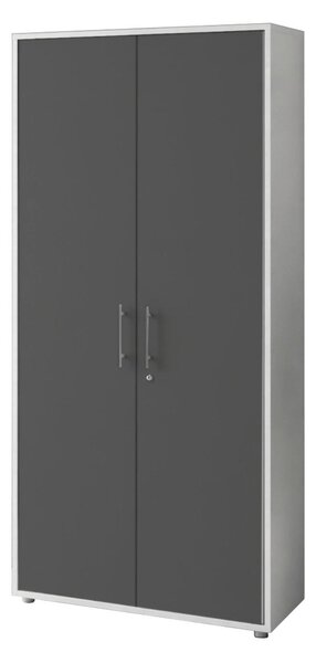 SKŘÍŇ NA ŠANONY, antracitová, bílá, 84,4/185,6/33 cm MID.YOU - Online Only kancelářský nábytek, Online Only