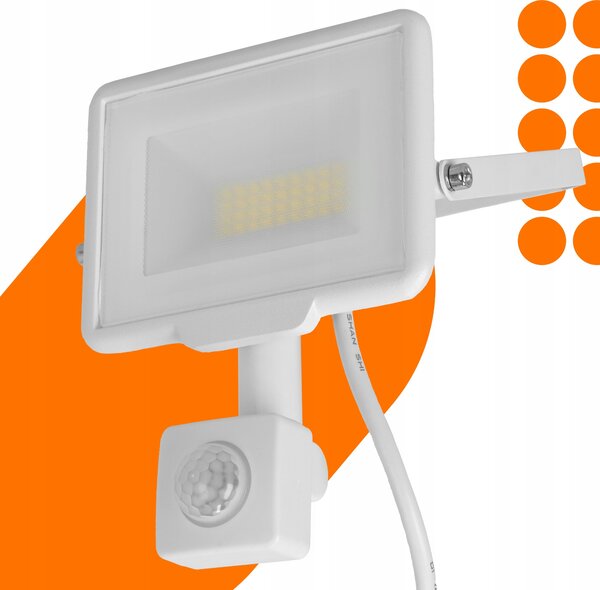 Solární LED reflektor 30 W, IP65, úhel 120°, 16 × 12 × 3 cm