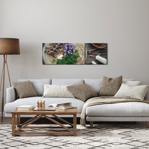 Obraz - Z kuchyňského prkénka (s hodinami) (90x30 cm)