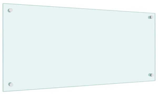 Kuchyňský panel mléčný 90 x 40 cm tvrzené sklo 249457