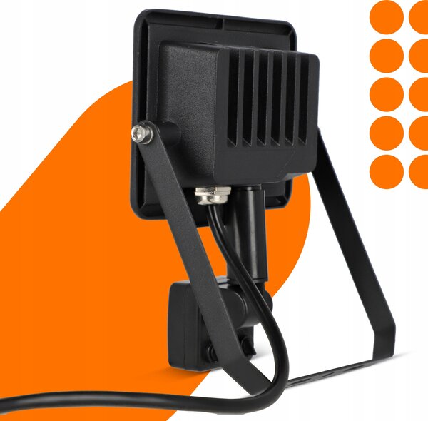 Solární LED reflektor 30 W, IP65, úhel 120°, 16 × 12 × 3 cm