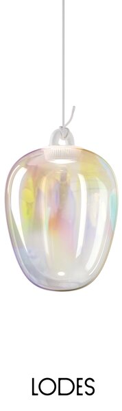 Lodes Designové závěsné LED svítidlo Oblò, 7W, v. 29,6 cm, CRI90 Barva: Transparentní, Teplota světla: 2700K - teplá bílá