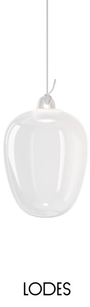 Lodes Designové závěsné LED svítidlo Oblò, 7W, v. 29,6 cm, CRI90 Barva: Transparentní, Teplota světla: 2700K - teplá bílá