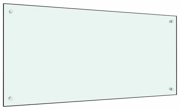 Kuchyňský panel mléčný 100 x 50 cm tvrzené sklo 249461