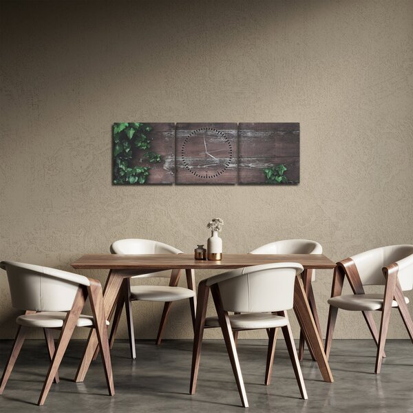 Obraz - Břečťan (s hodinami) (90x30 cm)