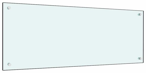 Kuchyňský panel mléčný 100 x 40 cm tvrzené sklo 249460