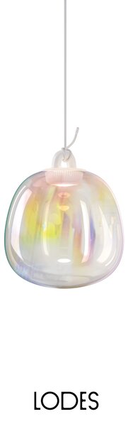 Lodes Designové závěsné LED svítidlo Oblò, 7W, v. 24,3 cm, CRI90 Barva: Transparentní, Teplota světla: 2700K - teplá bílá