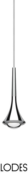 Lodes Designové závěsné LED svítidlo RAIN, 7W, v. 21 cm, CRI90 Barva: Matná černá, Teplota světla: 2700K - teplá bílá, Barva montury: Matná černá