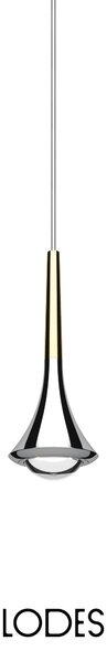 Lodes Designové závěsné LED svítidlo RAIN, 7W, v. 21 cm, CRI90 Barva: Matná černá, Teplota světla: 2700K - teplá bílá, Barva montury: Matná černá