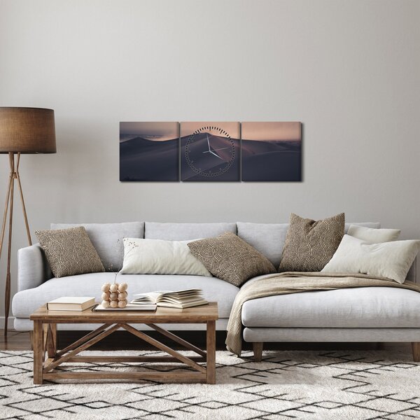 Obraz - Písečné duny (s hodinami) (90x30 cm)
