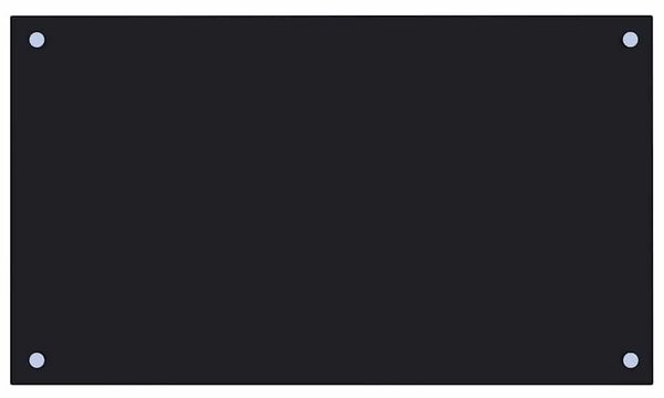 Kuchyňský panel černý 70 x 40 cm tvrzené sklo 249481
