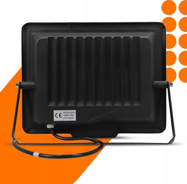 LED reflektor 150 W, IP65, neutrální bílá, úhel 120°, 27,5 × 21,5 × 3,5 cm