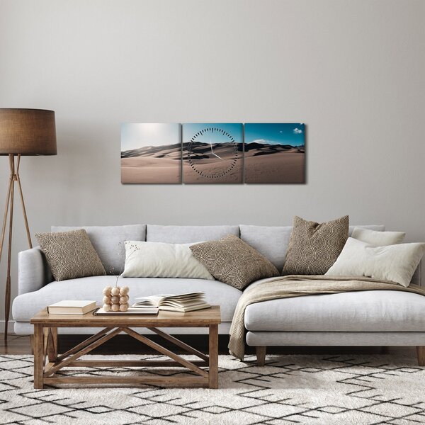 Obraz - Z pouště (s hodinami) (90x30 cm)