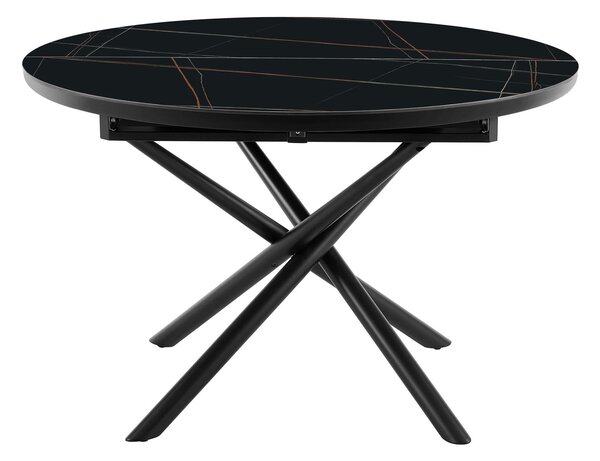 JÍDELNÍ STŮL, černá, 120-160/120/76 cm MID.YOU - Jídelní stoly, Online Only