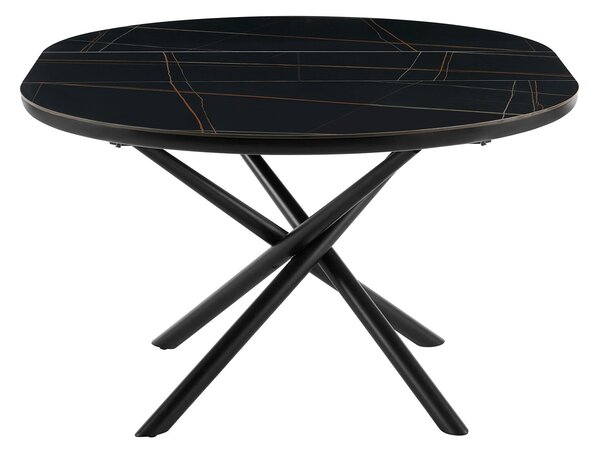 JÍDELNÍ STŮL, černá, 120-160/120/76 cm MID.YOU - Jídelní stoly, Online Only
