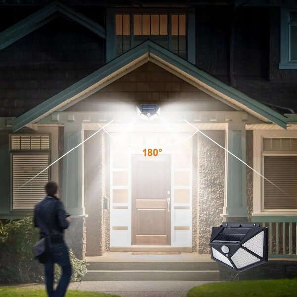 Solární LED reflektor 135 lm, neutrální bílá, IP44