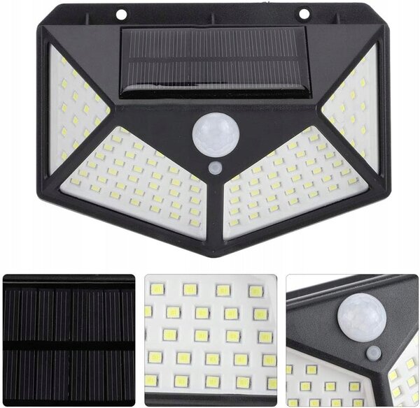 Solární LED reflektor 135 lm, neutrální bílá, IP44