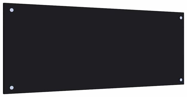 Kuchyňský panel černý 100 x 40 cm tvrzené sklo 249490