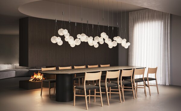 Lodes Designové závěsné LED svítidlo RANDOM SUSPENSION, 3x1W, š. 29 cm, CRI90 Barva: Sněhově bílá, Teplota světla: 2700K - teplá bílá