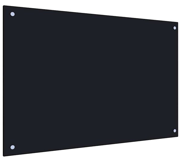 Kuchyňský panel černý 90 x 60 cm tvrzené sklo 249489