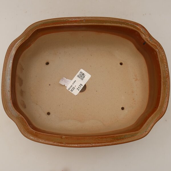E-bonsai Keramická bonsai miska 22,5 x 17,5 x 7,5 cm hnědá
