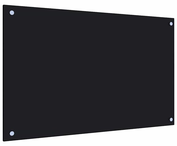 Kuchyňský panel černý 80 x 50 cm tvrzené sklo 249485