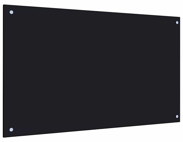 Kuchyňský panel černý 100 x 60 cm tvrzené sklo 249492