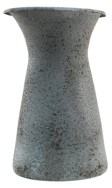 Šedý bílý antik dekorativní kovový džbán - 15*15*27 cm - Clayre & Eef