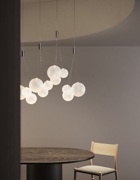 Lodes Designové závěsné LED svítidlo RANDOM SUSPENSION, 3x1W, š. 29 cm, CRI90 Barva: Sněhově bílá, Teplota světla: 2700K - teplá bílá