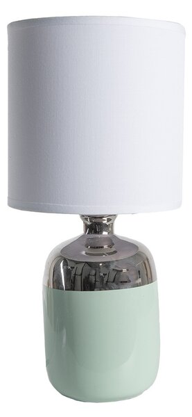 Stolní lampa s keramickou nohou a bílým stínidlem - Ø 15*33 cm E27/max 1*60W - Clayre & Eef