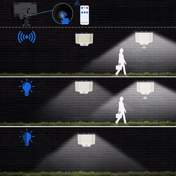 Solární LED reflektor, studená bílá, IP44