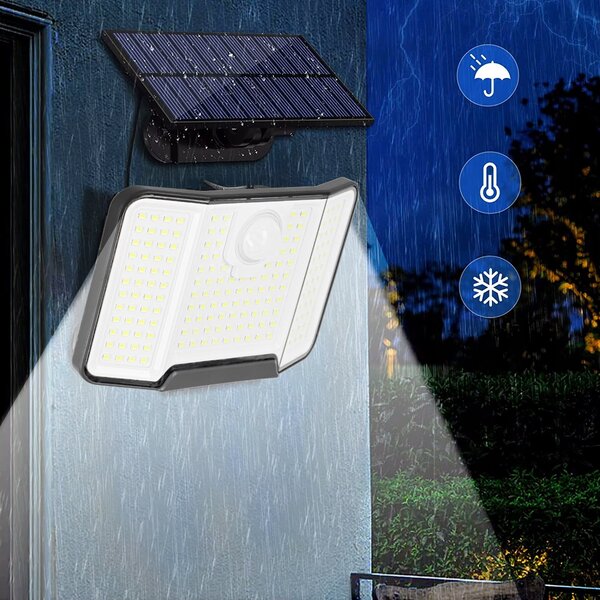 Solární LED reflektor, studená bílá, IP44