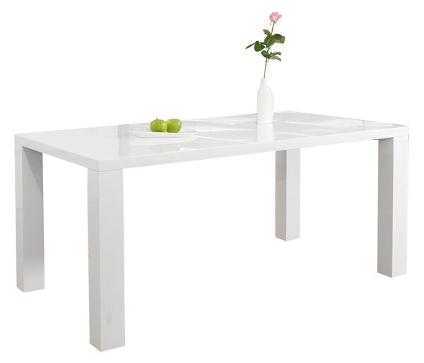 JÍDELNÍ STŮL, vysoce lesklá bílá, 140/90/76 cm MID.YOU - Online Only jídelní stoly, Online Only