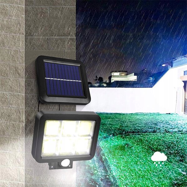 Solární LED reflektor, neutrální bílá, IP44