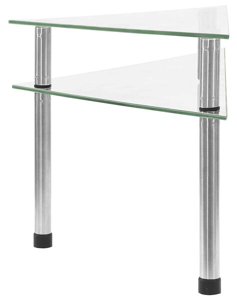 Kuchyňská police průhledná 49,5 x 35 x 19 cm tvrzené sklo 249525
