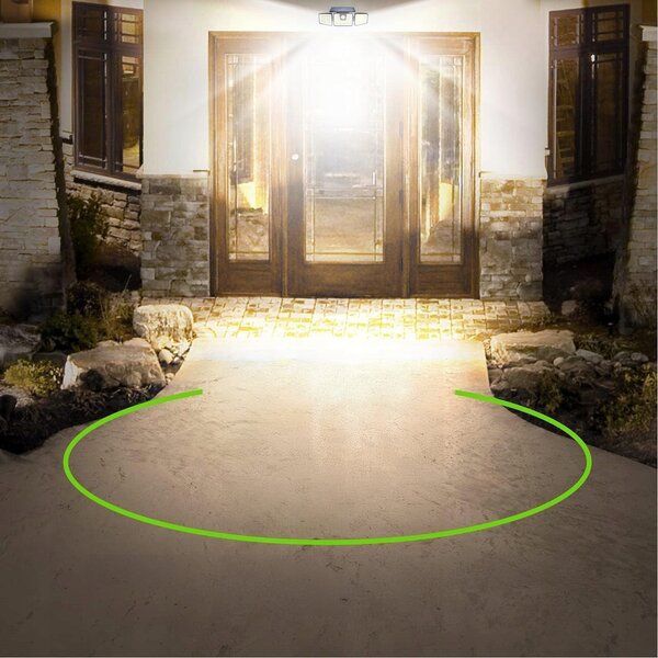Solární LED reflektor, studená bílá, IP44