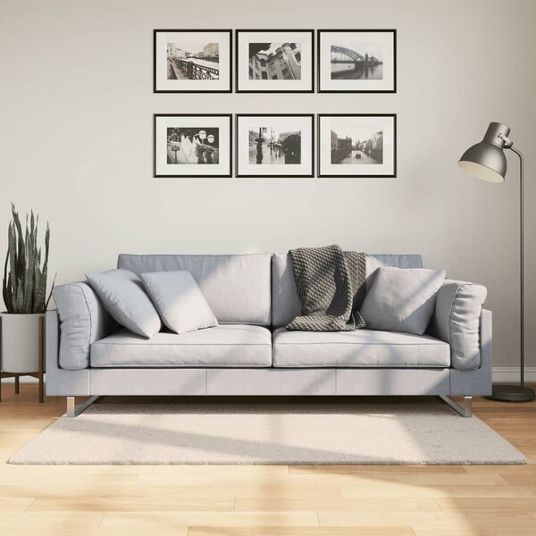 Koberec HUARTE krátký vlas měkký a pratelný béžový 80x150 cm