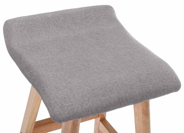 Barové židle 2 ks světle šedé textil 249578